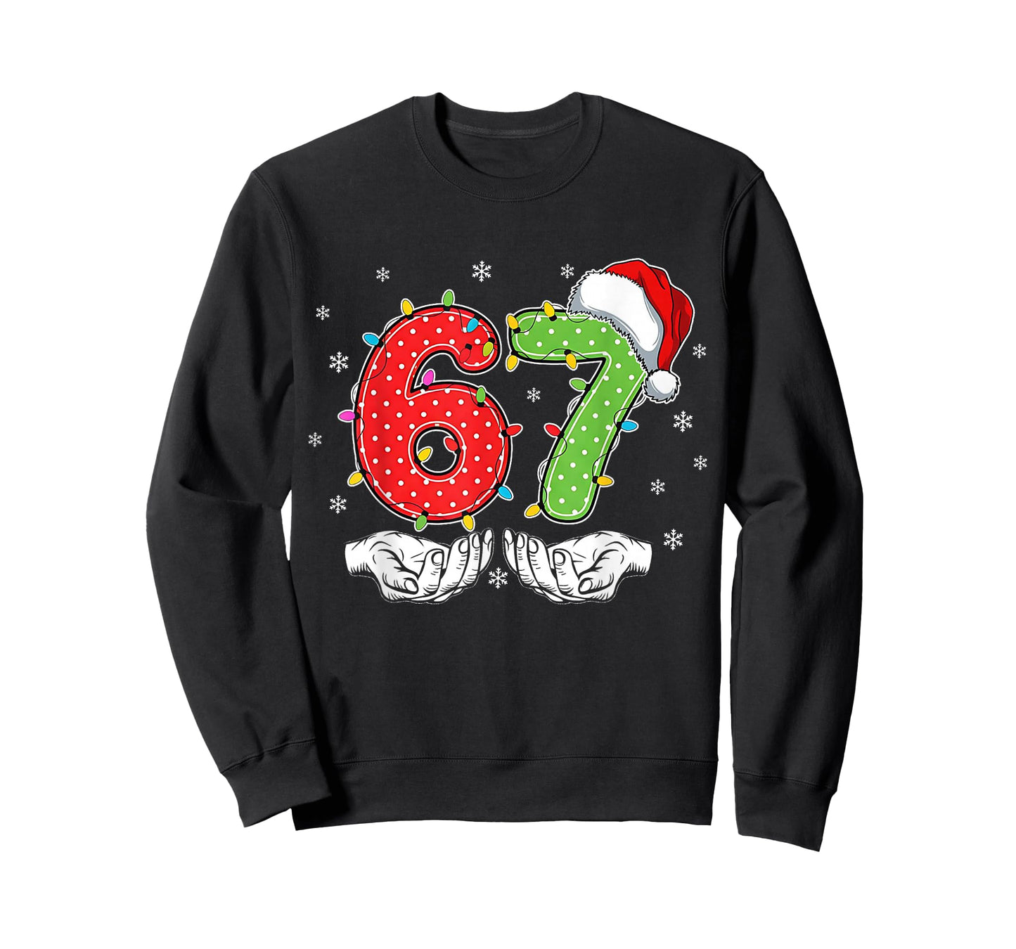 Number 67 Matching Six Seven 6 7 Meme 6-7 Christmas Costume T-Shirt