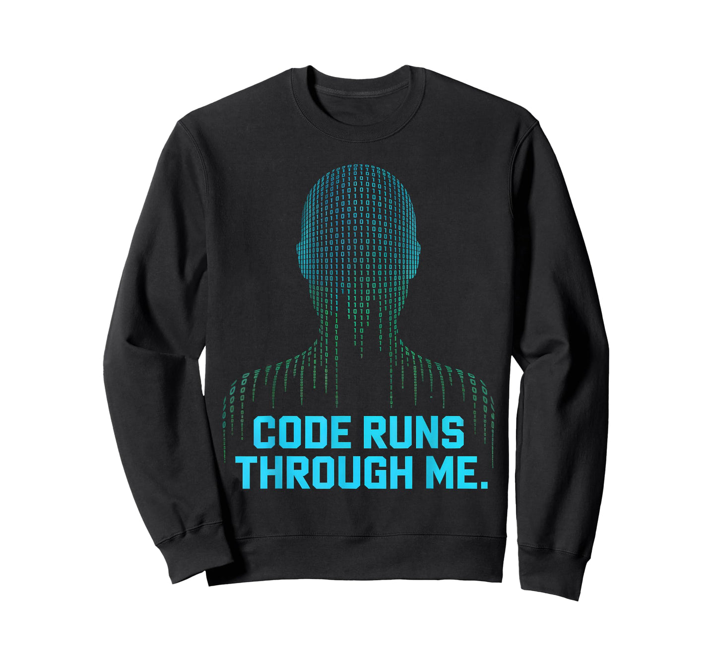 Code Runs Through Me Cool Programmer Binary Code Design T-Shirt