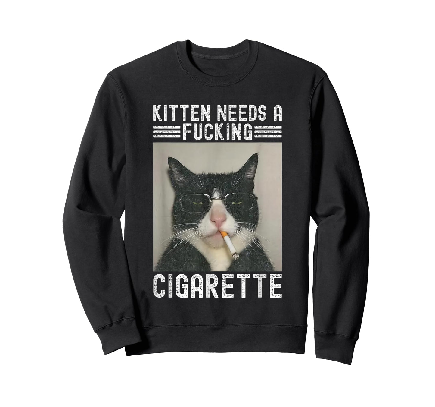 Kitten Needs A Fucking Cigarette Funny Cat Lover T-Shirt