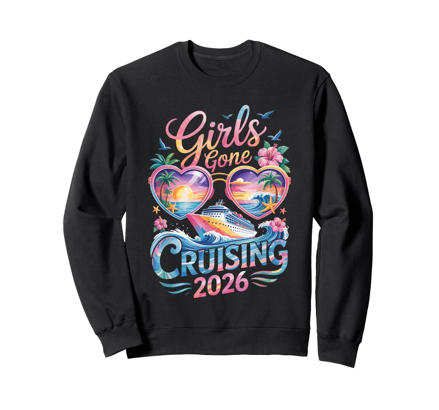 Besties Cruise Trip 2026 Nautical Vibes Girls T-Shirt