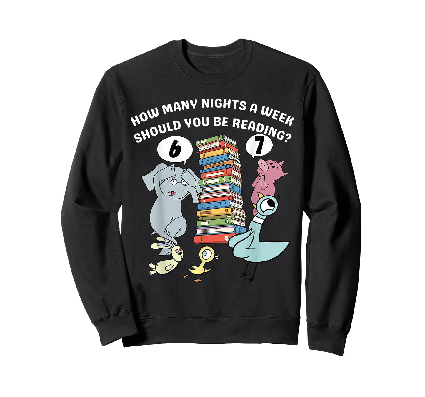 How Many Nights A Week Should You Be Reading 6-7 Book Humor T-Shirt