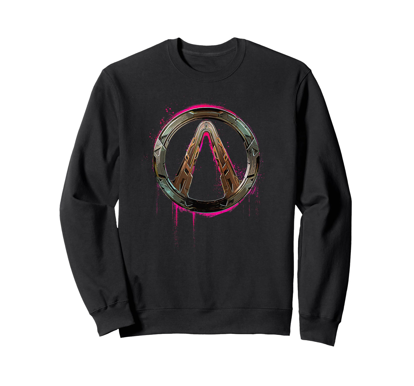Borderlands 4 Graffiti Vault Logo Pink Glow Video Game T-Shirt