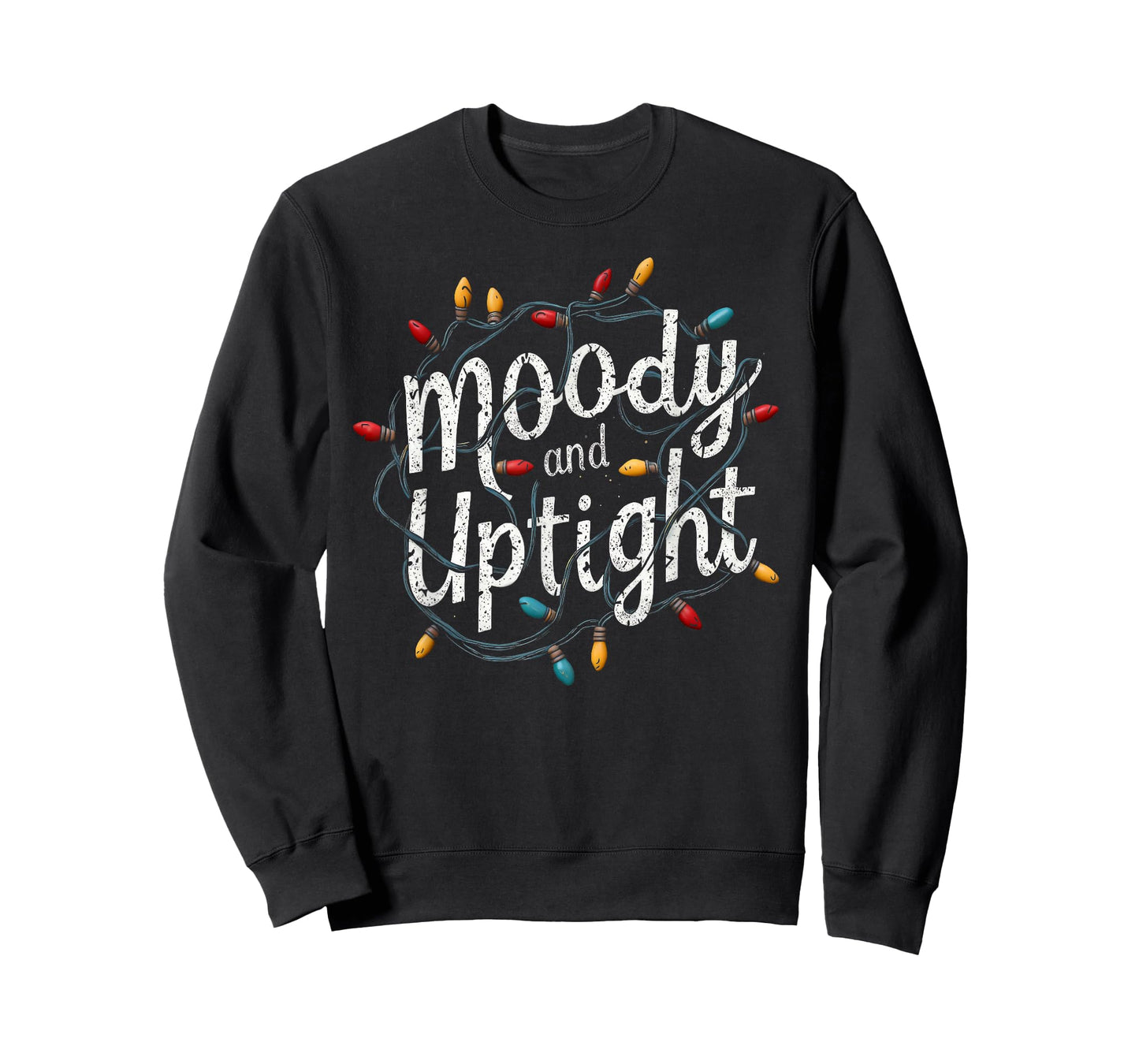 Merry & Bright Moody & Uptight Matching Couples Christmas T-Shirt