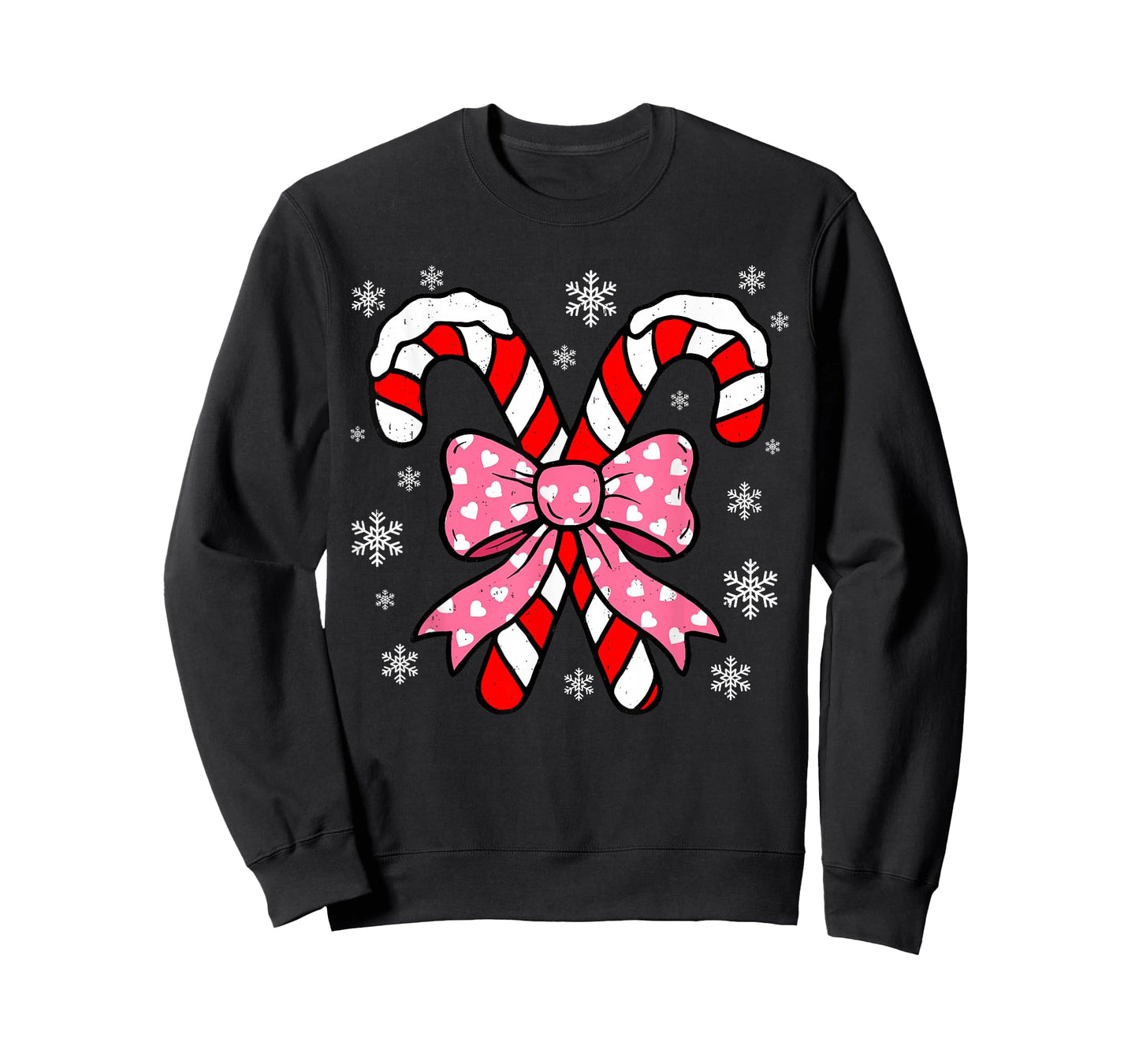 Candy Cane Christmas Season Retro Coquette Bow Xmas Holiday T-Shirt