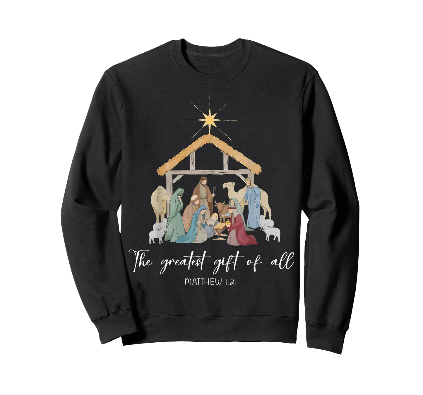 The Greatest Gift for All Christmas Nativity Jesus Christian T-Shirt