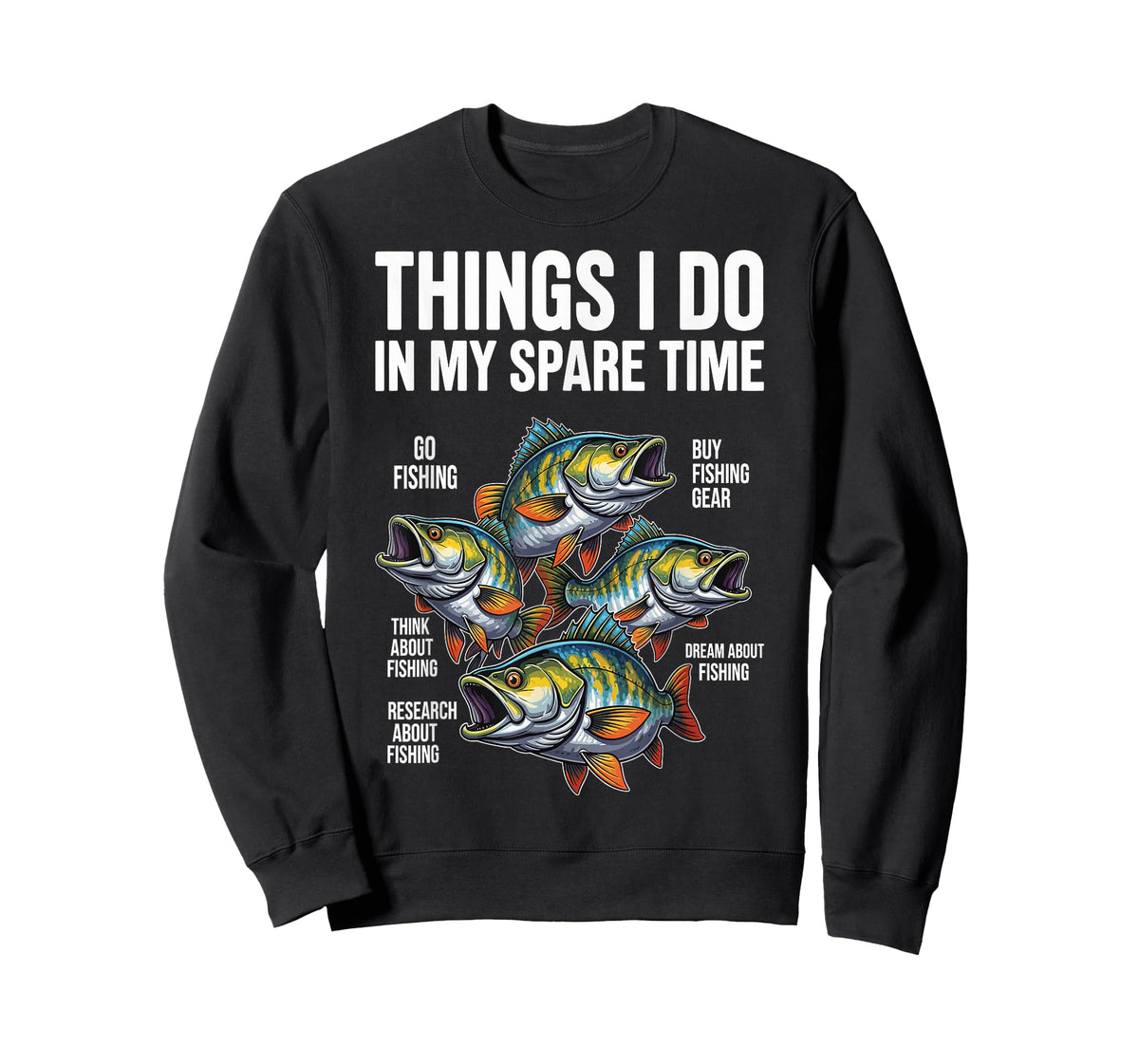 Things I Do in My Spare Time Fishing Fish Men Fisherman Boy T-Shirt