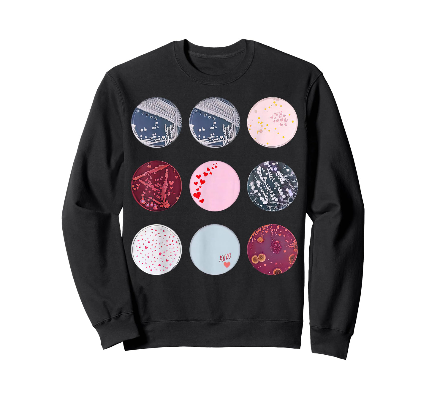 Types of Petri Dish Bacteria Microbiology Teacher Valentines T-Shirt