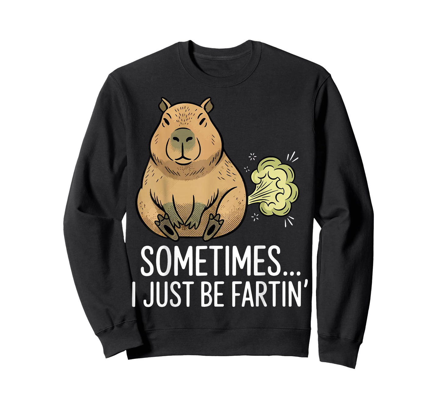 Sometimes I Just Be Farting Funny Capybara Humor Graphic T-Shirt