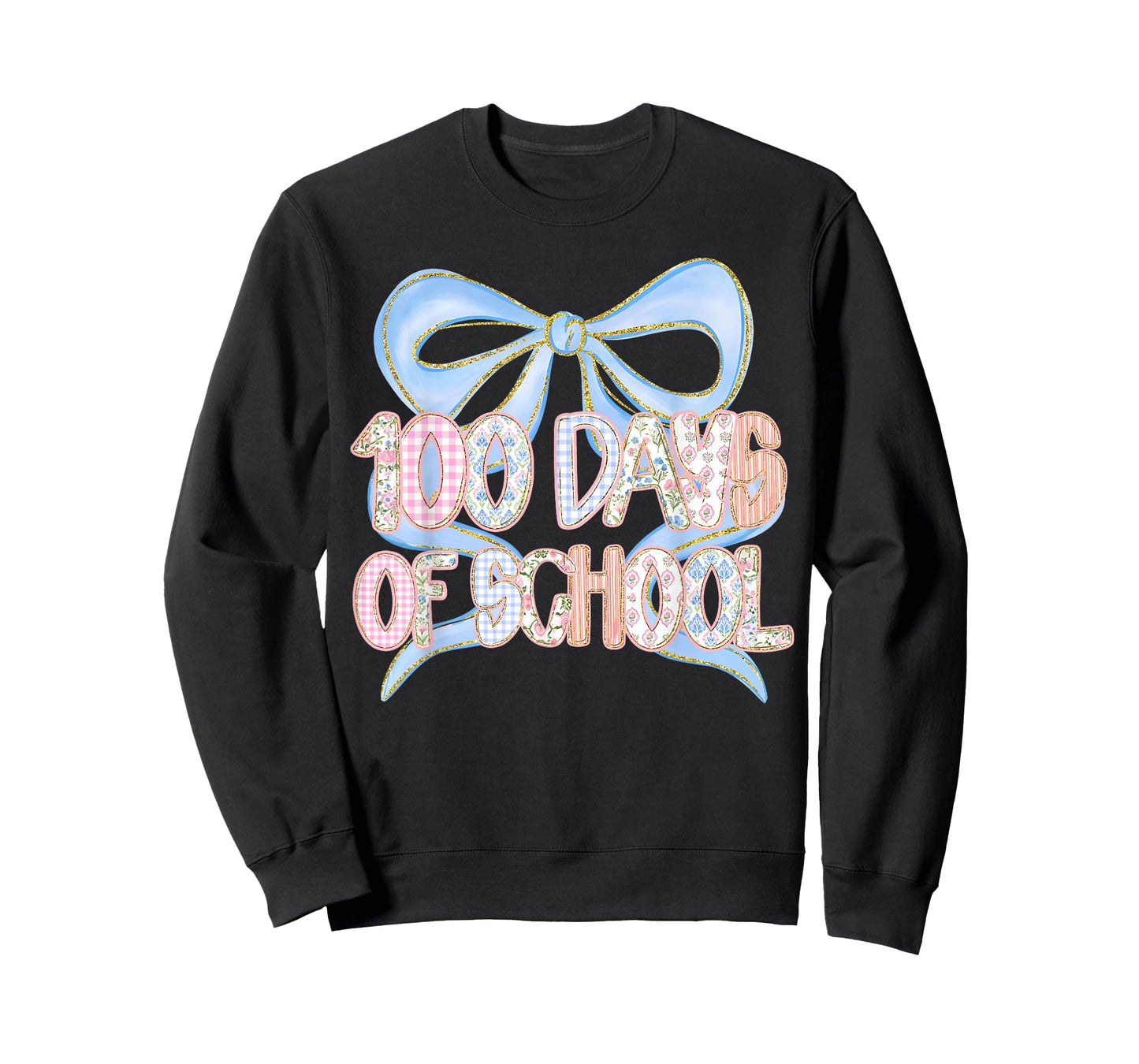 Happy 100 Days of School Student Teacher Coquette Bow Retro T-Shirt