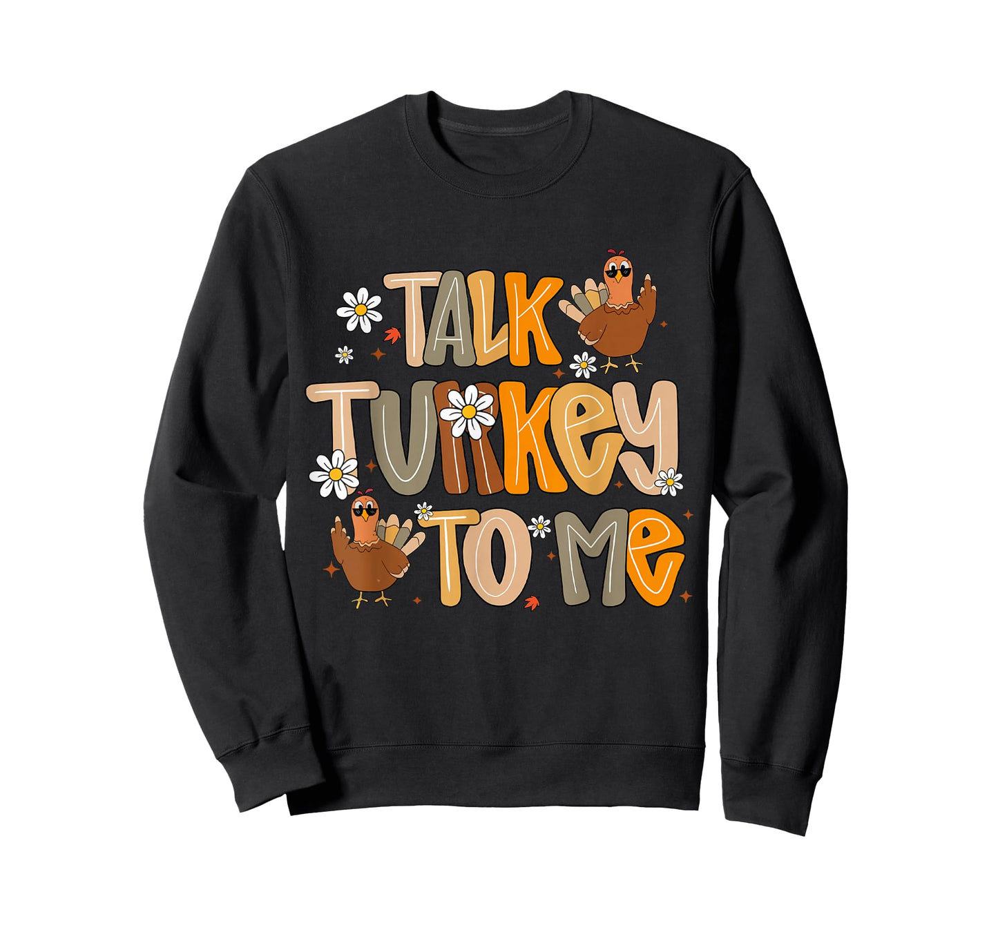 Retro Funny Fall Thanksgiving Thankful Talk Turkey to Me T-Shirt