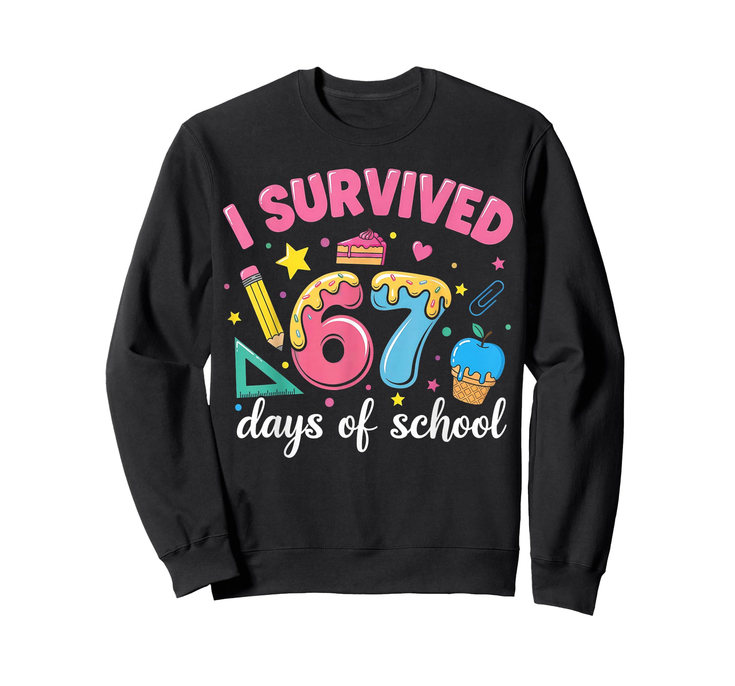 I Survived 67 Days of School Funny Meme Teacher Student T-Shirt