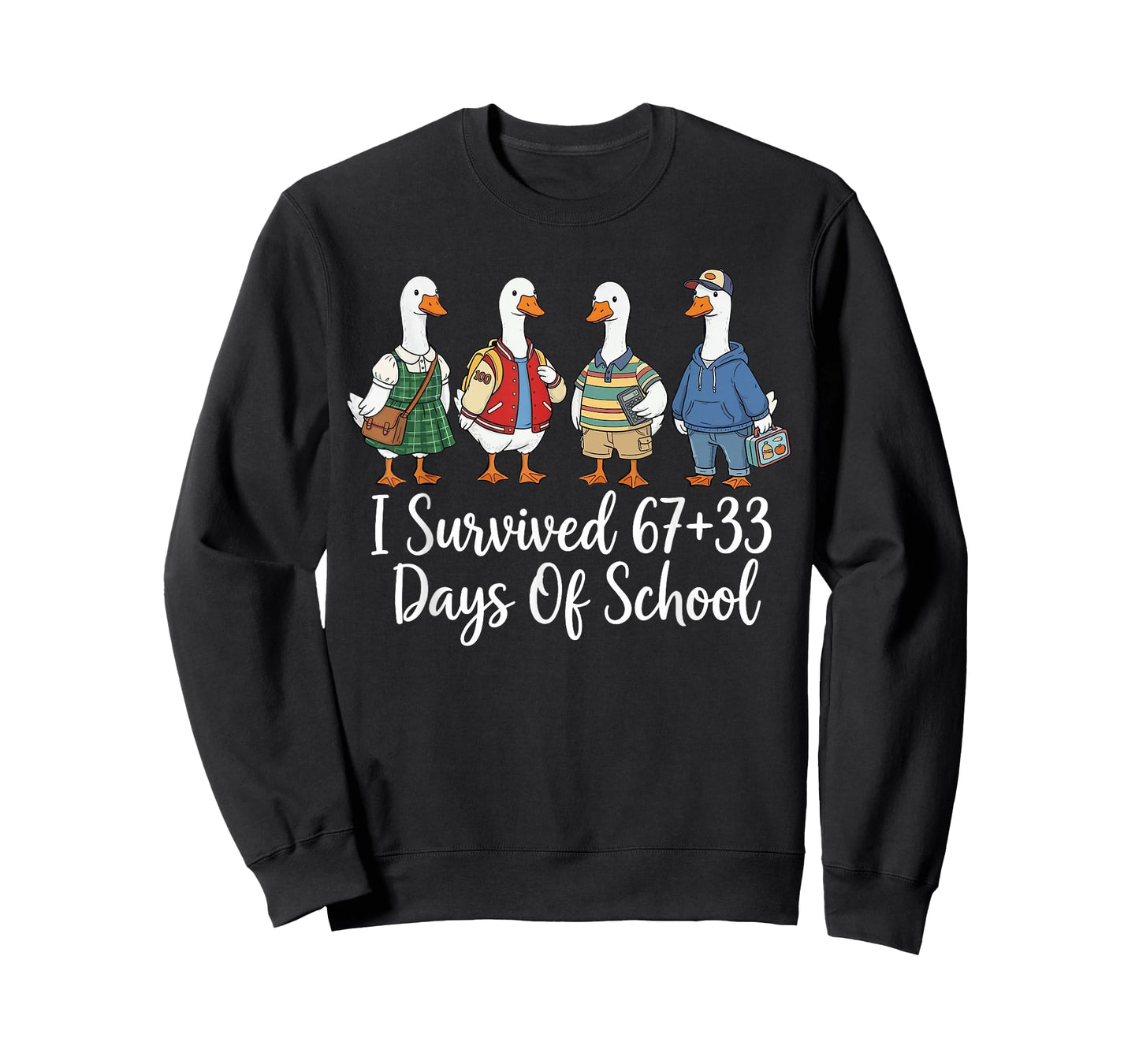 I Survived 67+33 Funny 100th Days of School Teachers T-Shirt