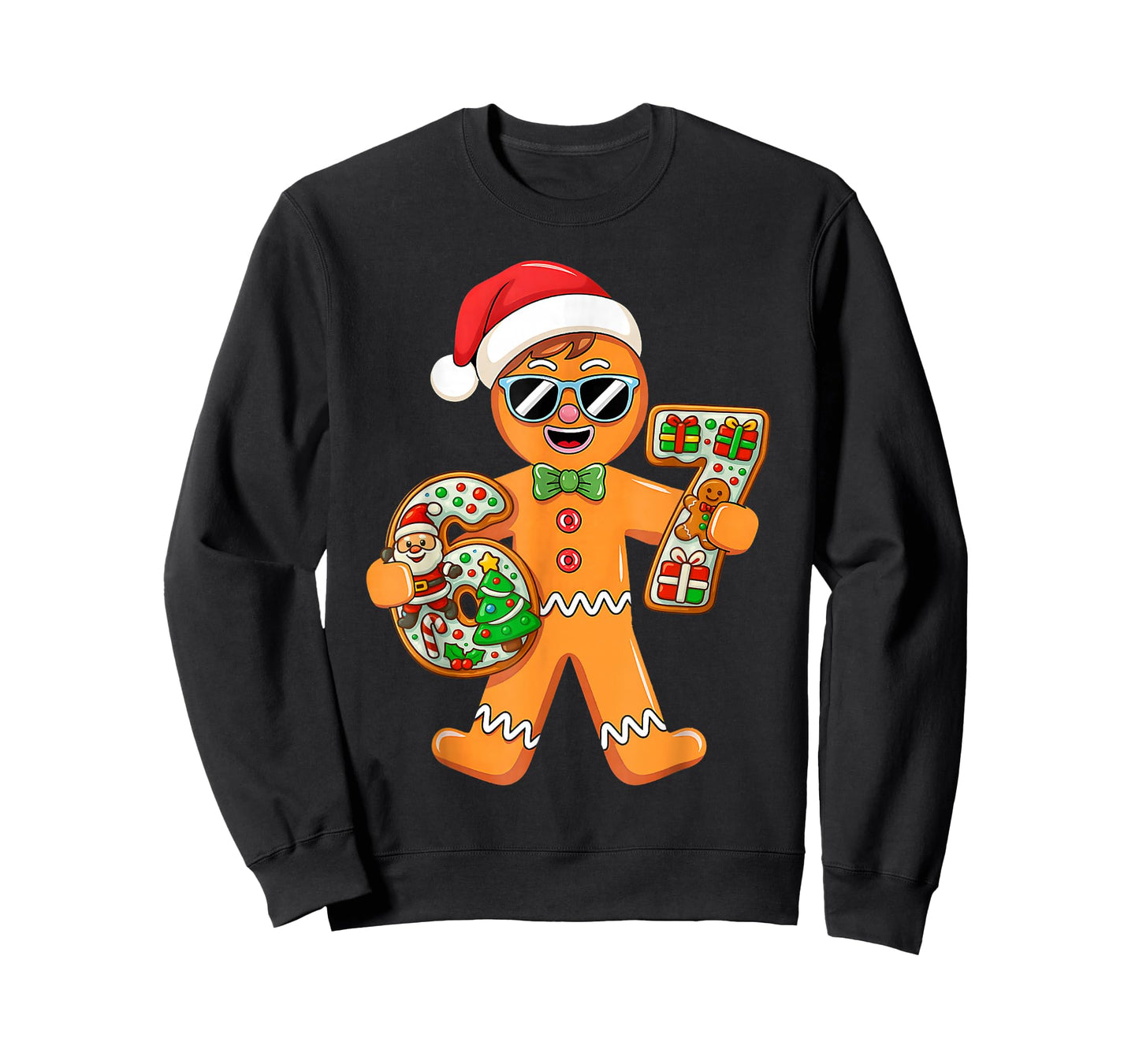 Funny Gingerbread Six Seven 67 Gingerbread Man Xmas Pajamas T-Shirt