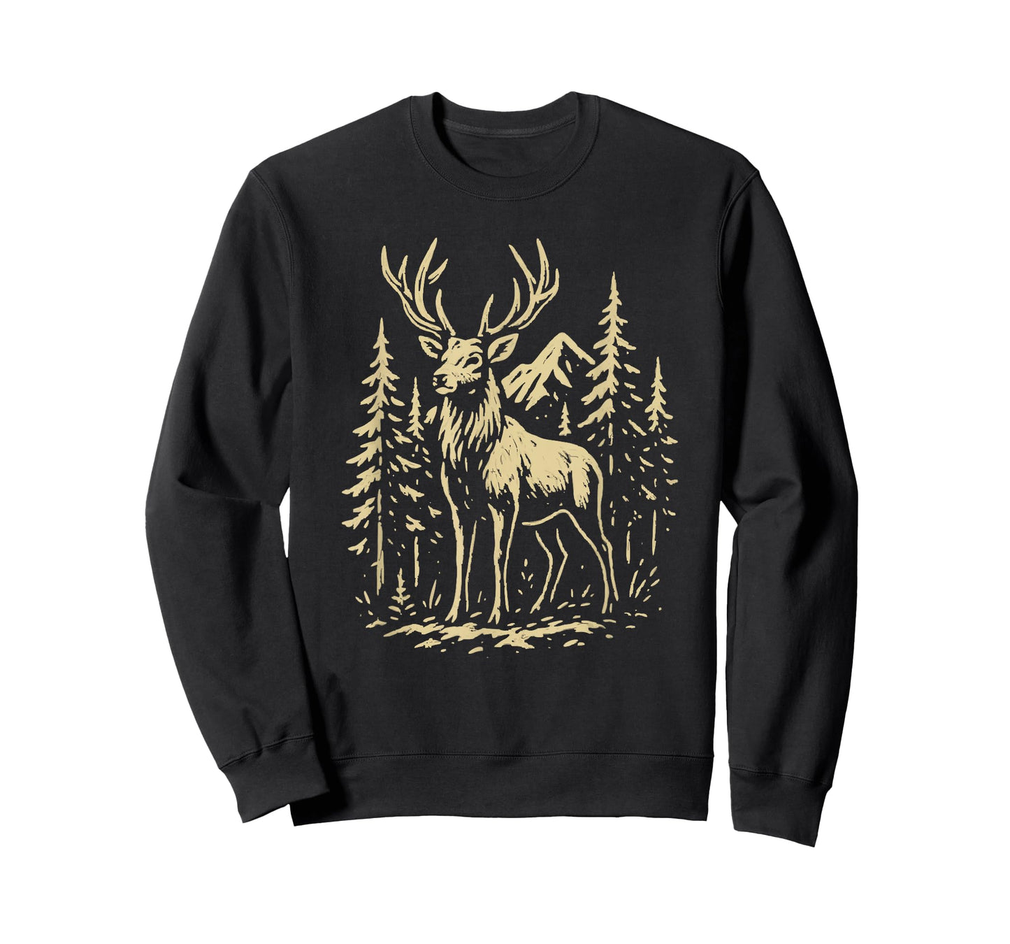 Majestic Red Deer Stag Hart Buck Rustic Wilderness Graphic T-Shirt