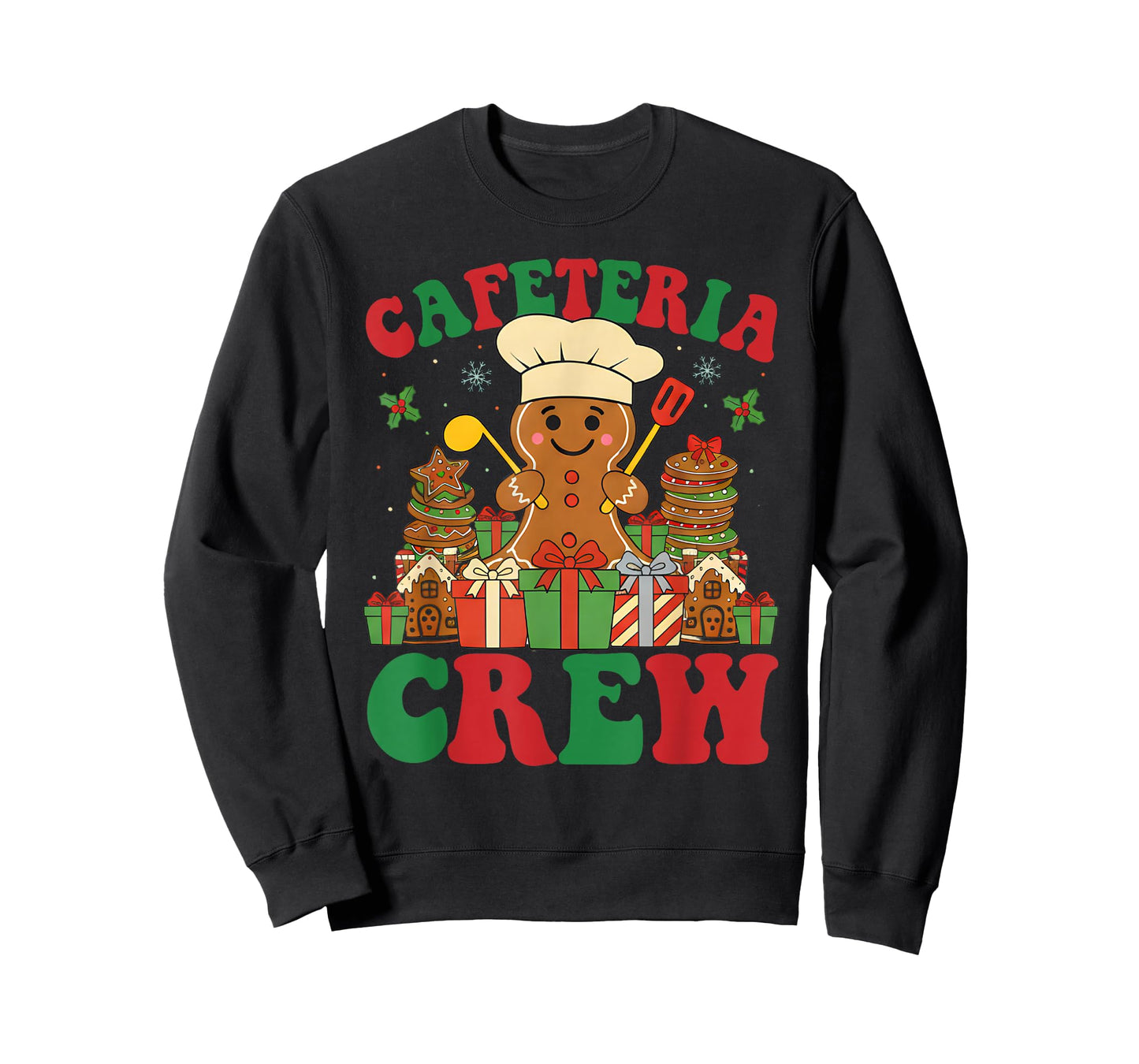 Cafeteria Crew Gingerbread Lunch Lady Worker Xmas Women T-Shirt