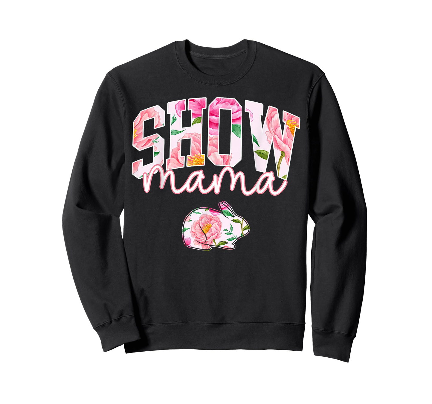 Stock Show Rabbit Mom Livestock County Bunny Mama Floral T-Shirt