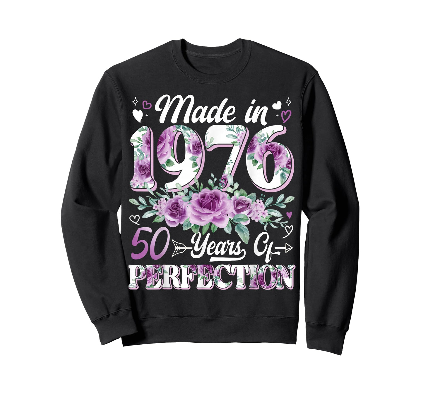 50 Year Old Made in 1976 Floral 50th Birthday Women T-Shirt