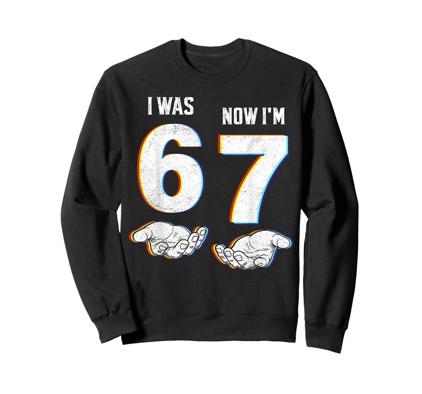 Six Seven Meme 7 Year Old Birthday Shirt was 6 Now I'm 7 T-Shirt