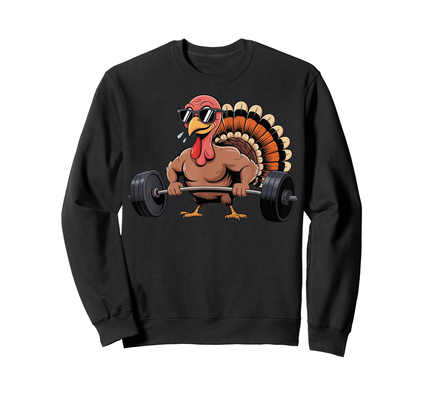 Thanksgiving Workout Turkey Barbell Lift Gym Men Women T-Shirt