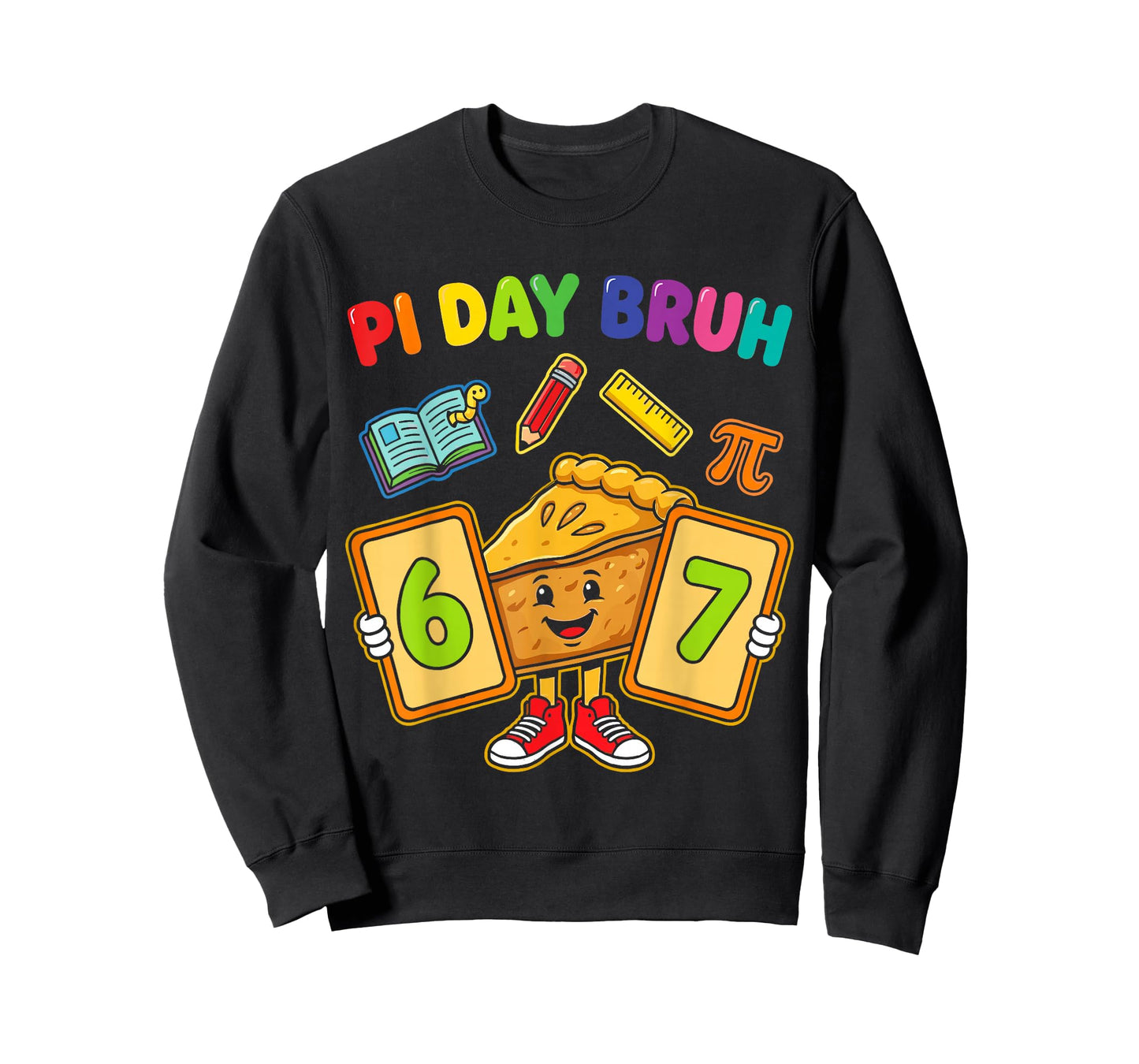Pi Day Bruh Funny 6 7 Pie Math Teacher Kids T-Shirt