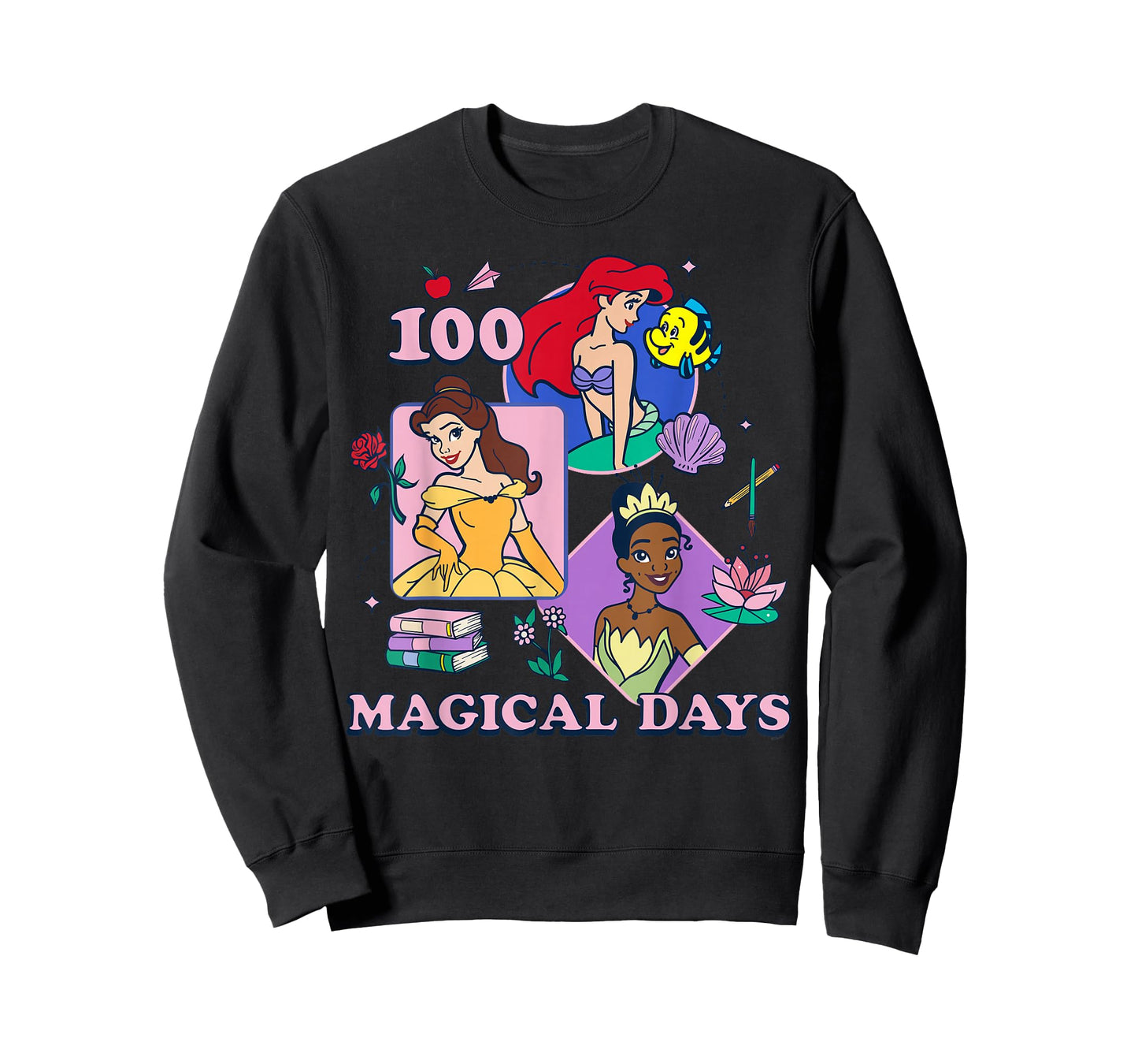 Disney Princess 100 Magical Days of School 100th Day T-Shirt