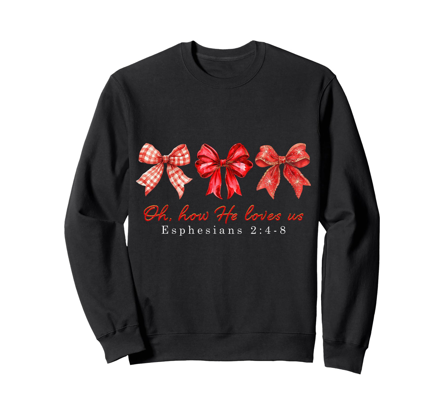 Oh How He Loves Us Valentine John 3:16 Retro Valentine Loved T-Shirt