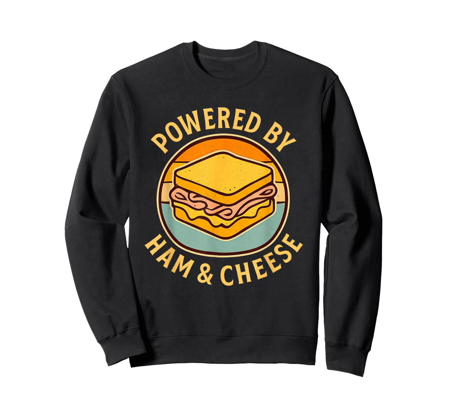 Powered by Ham & Cheese Funny Foodie Sandwich Lovers T-Shirt