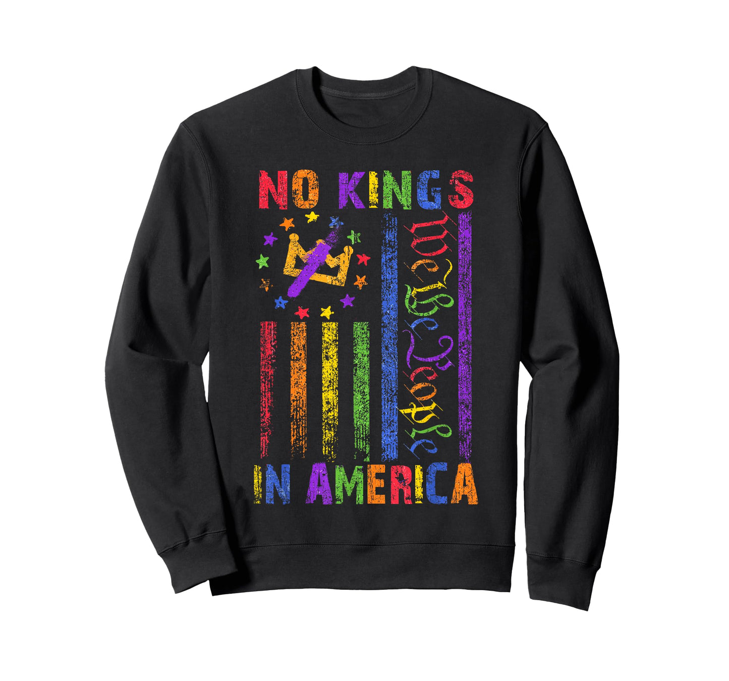 Funny No Kings in America LGBT Retro T-Shirt