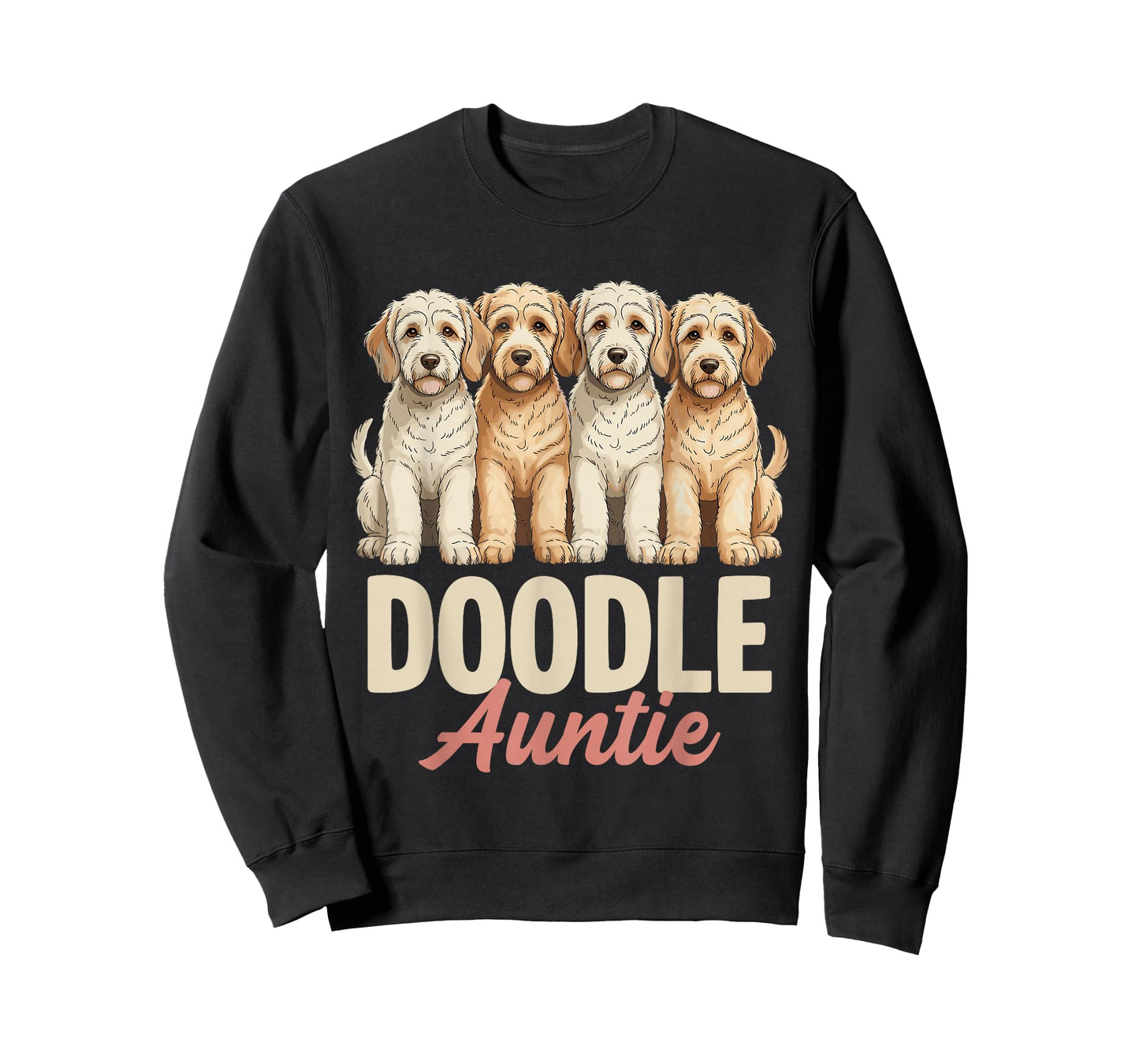 Doodle Auntie Funny Puppy Owner Goldendoodle Dog Lover T-Shirt