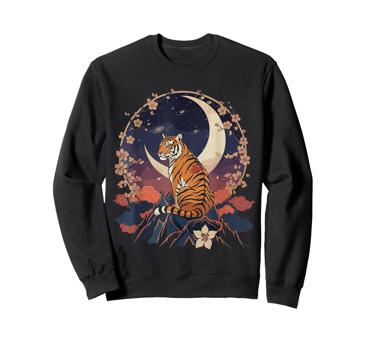 Kawaii Tiger Moon Japanese Anime T Shirts Men Women Kids T-Shirt