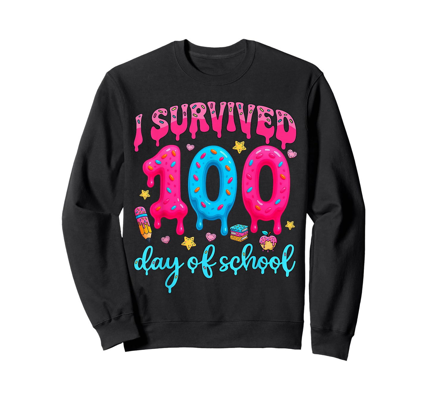 I Survived 100th Days of School Students Teachers 100 Days T-Shirt