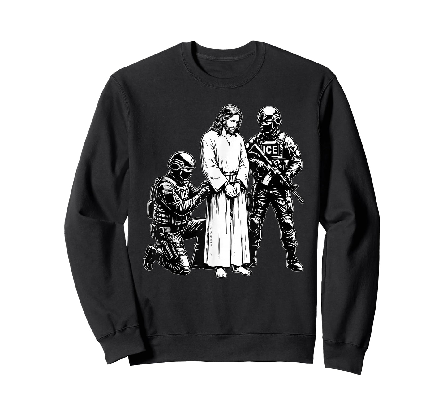 Anti ICE Jesus Arrested Parody T-Shirt