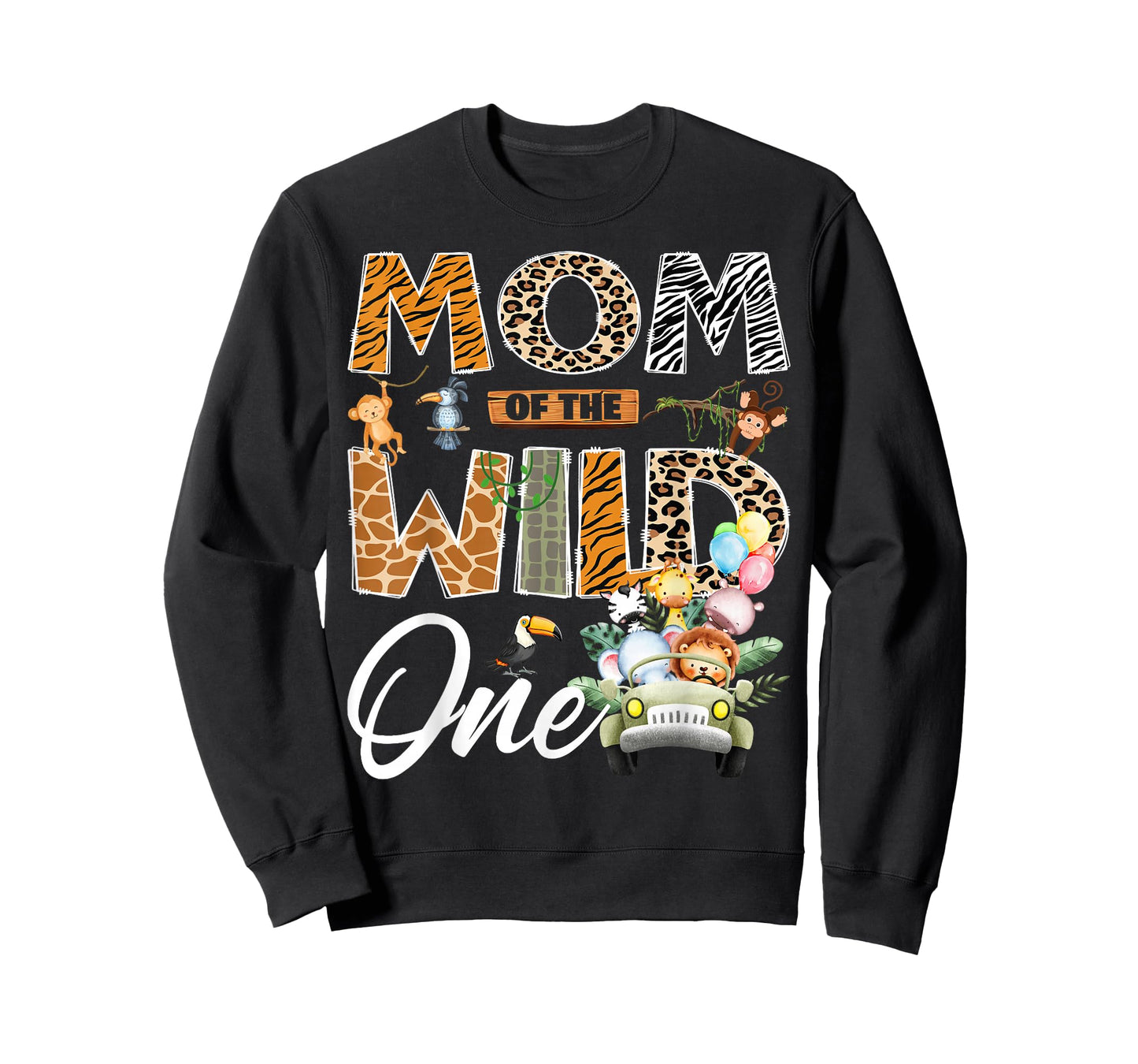 Mom of The Wild One 1st Birthday Boy Safari Jungle T-Shirt