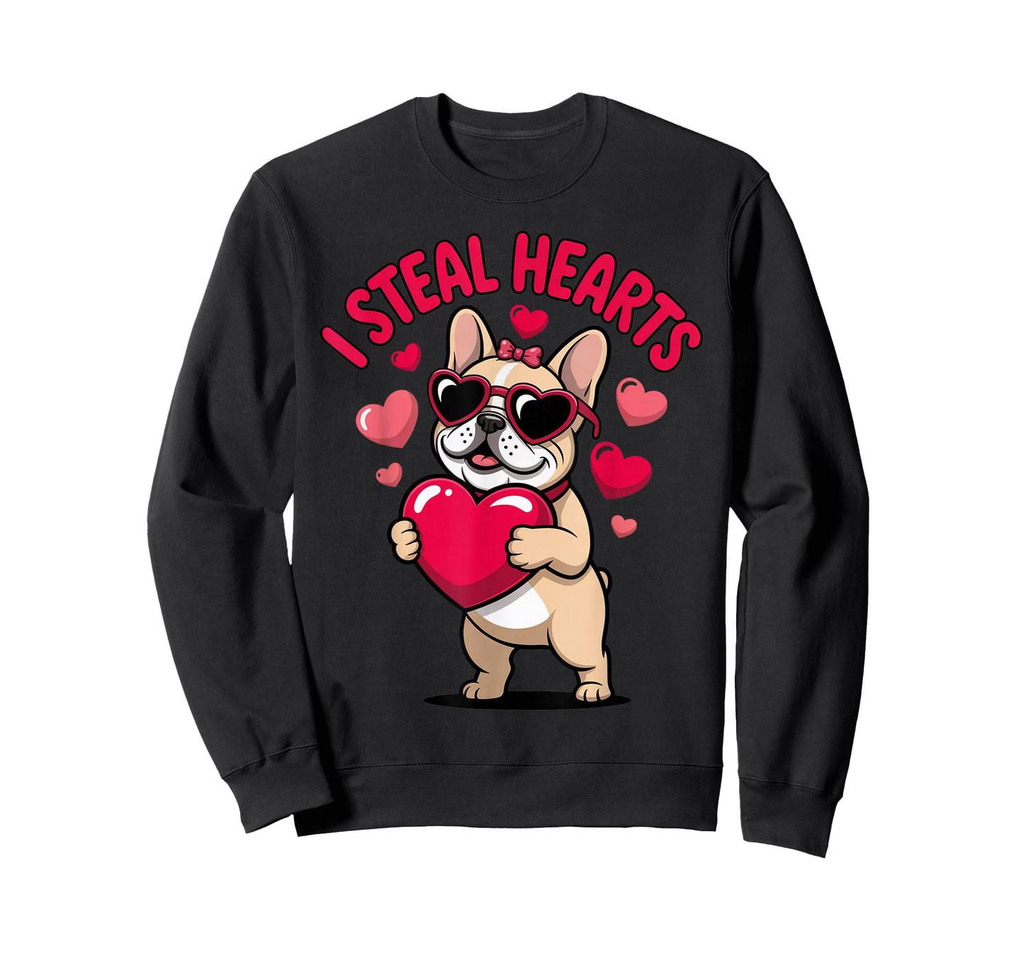 I Steal Hearts French Bulldog Valentine Funny Dog Love Style T-Shirt