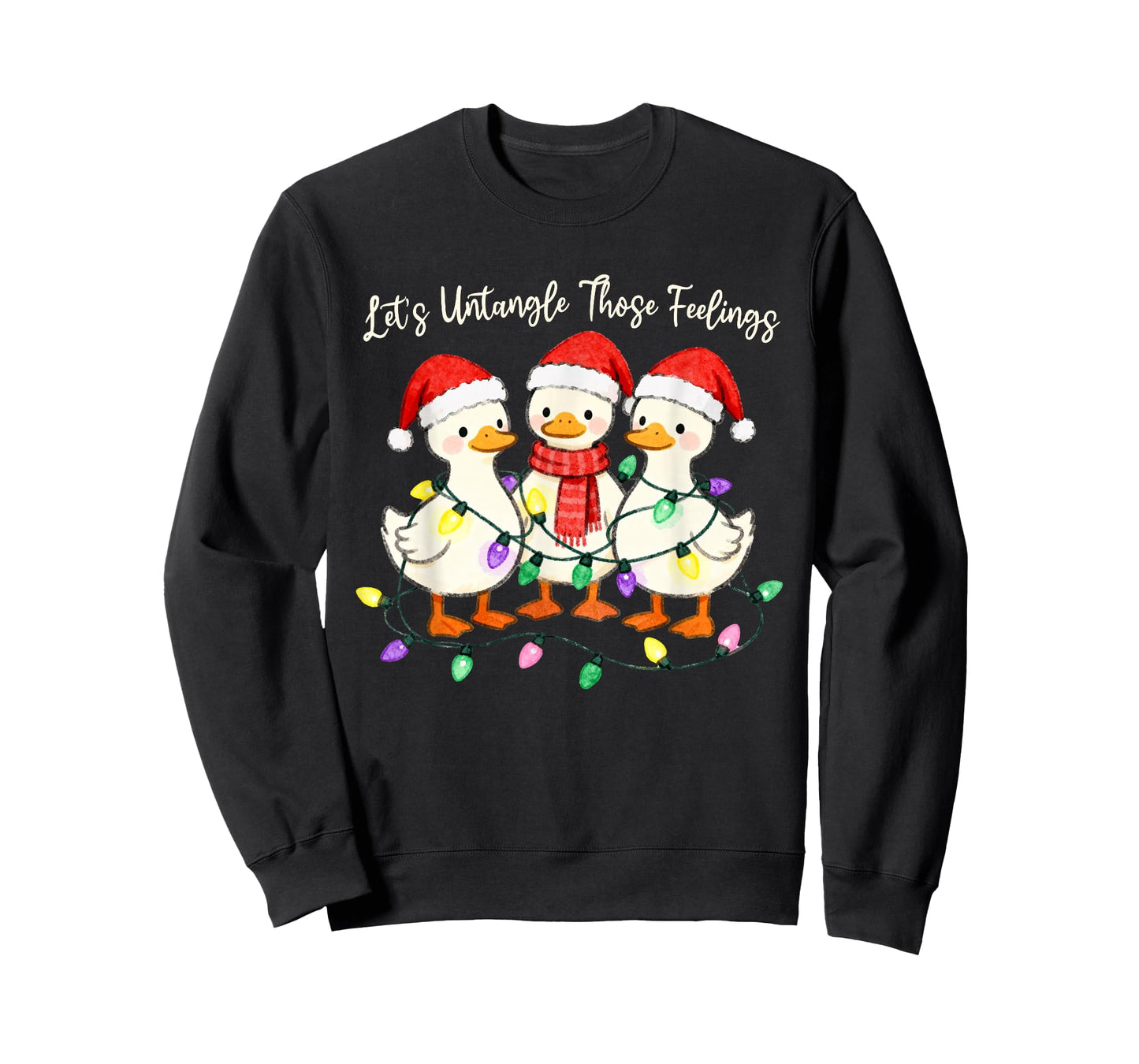 Let's Untangle Those Feelings Goose Christmas Counselor T-Shirt
