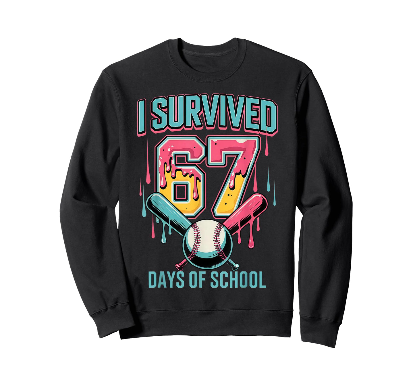 I Survived 67 Days of School Funny Six Seven Meme Teacher T-Shirt