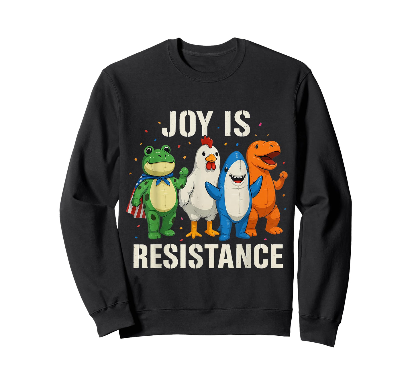Joy is Resistance Portland Frog Protest Inflatable Costume T-Shirt