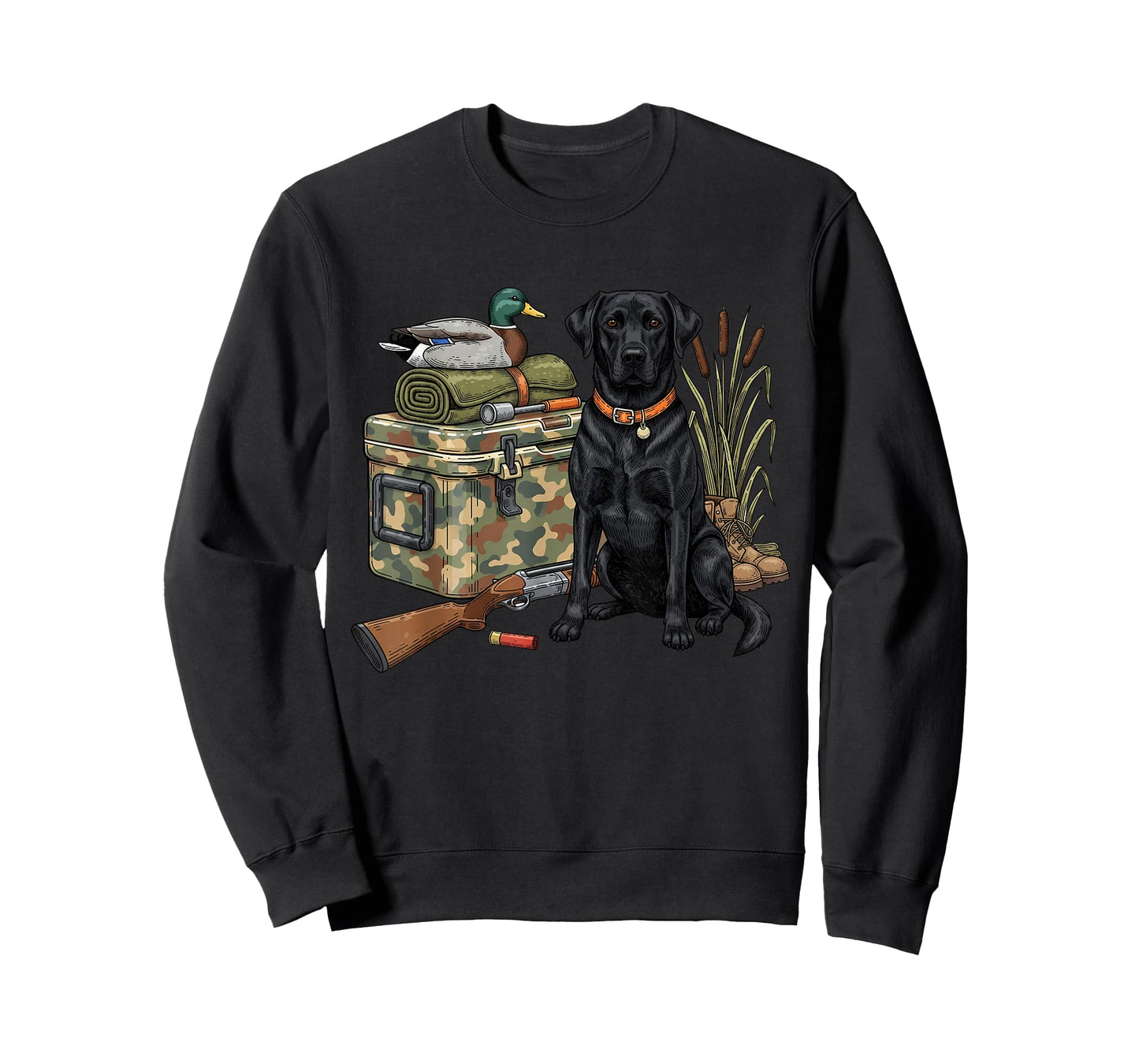 Black Lab Labrador Dog Hunting Duck Hunting Season Men Women T-Shirt
