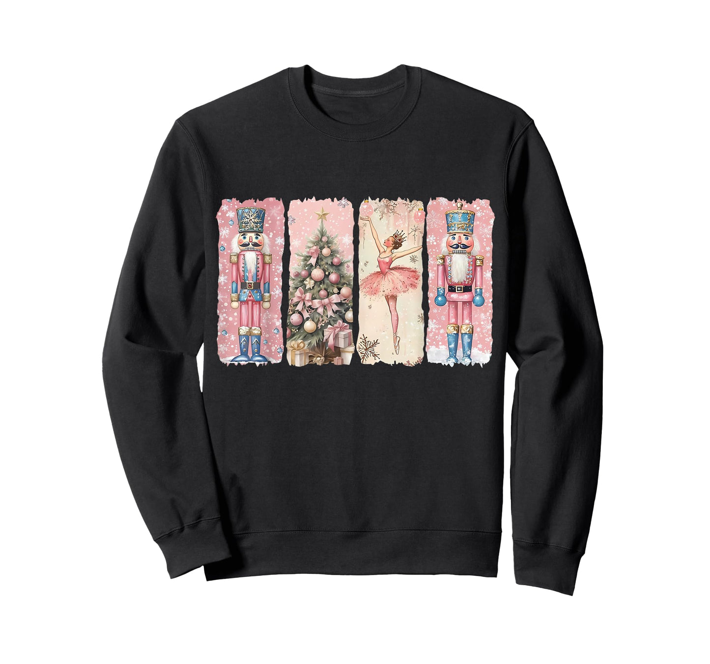 Preppy Retro Pink Nutcrackers Ballet Sugar Plum Fairy Xmas T-Shirt