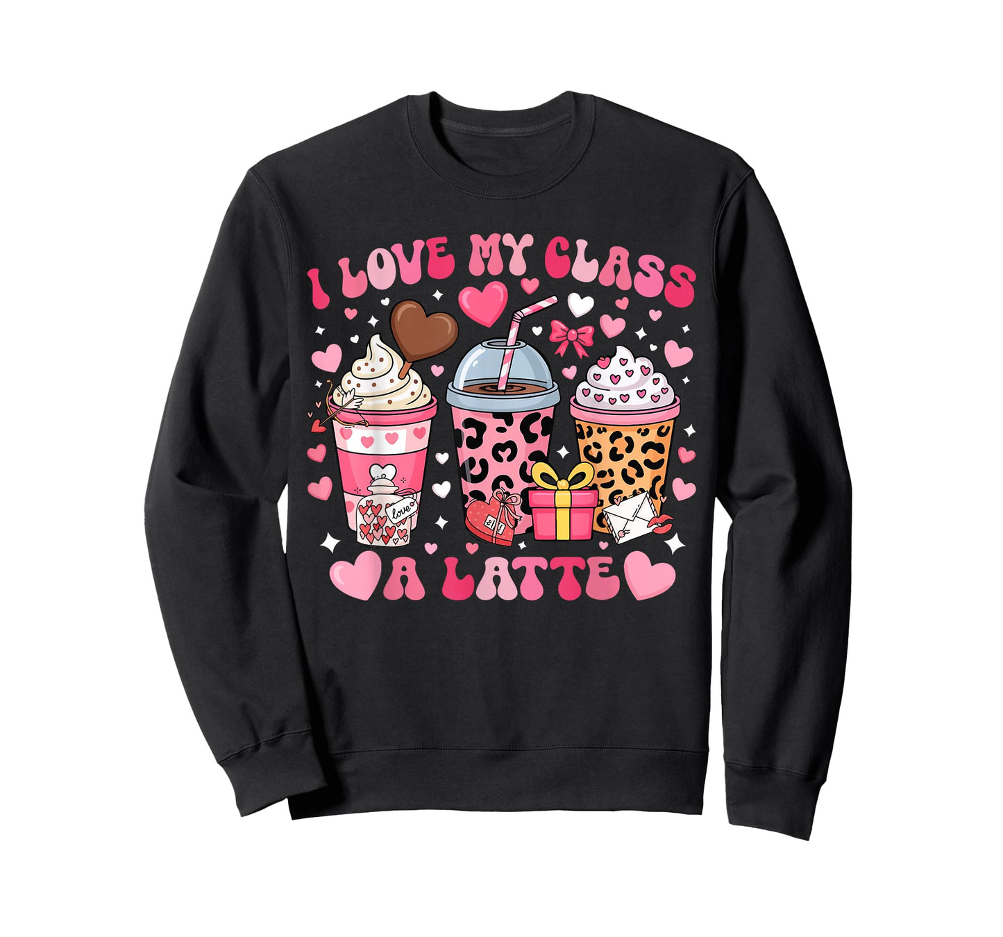 I Love My Class A Latte Valentine Teacher Girl Women Kid T-Shirt
