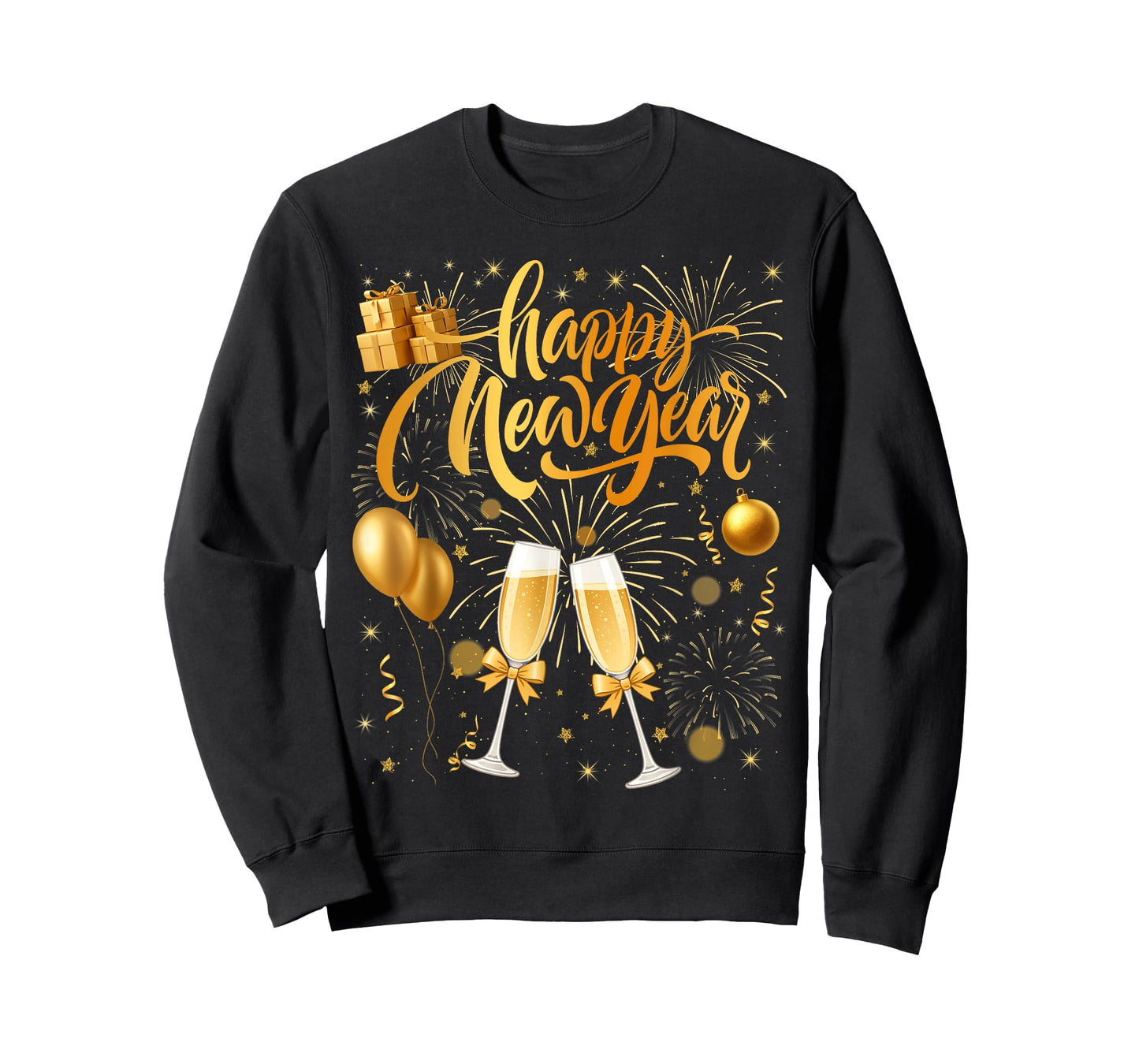 Happy New Year Party 2026 Balloon Family Matching Men Women T-Shirt
