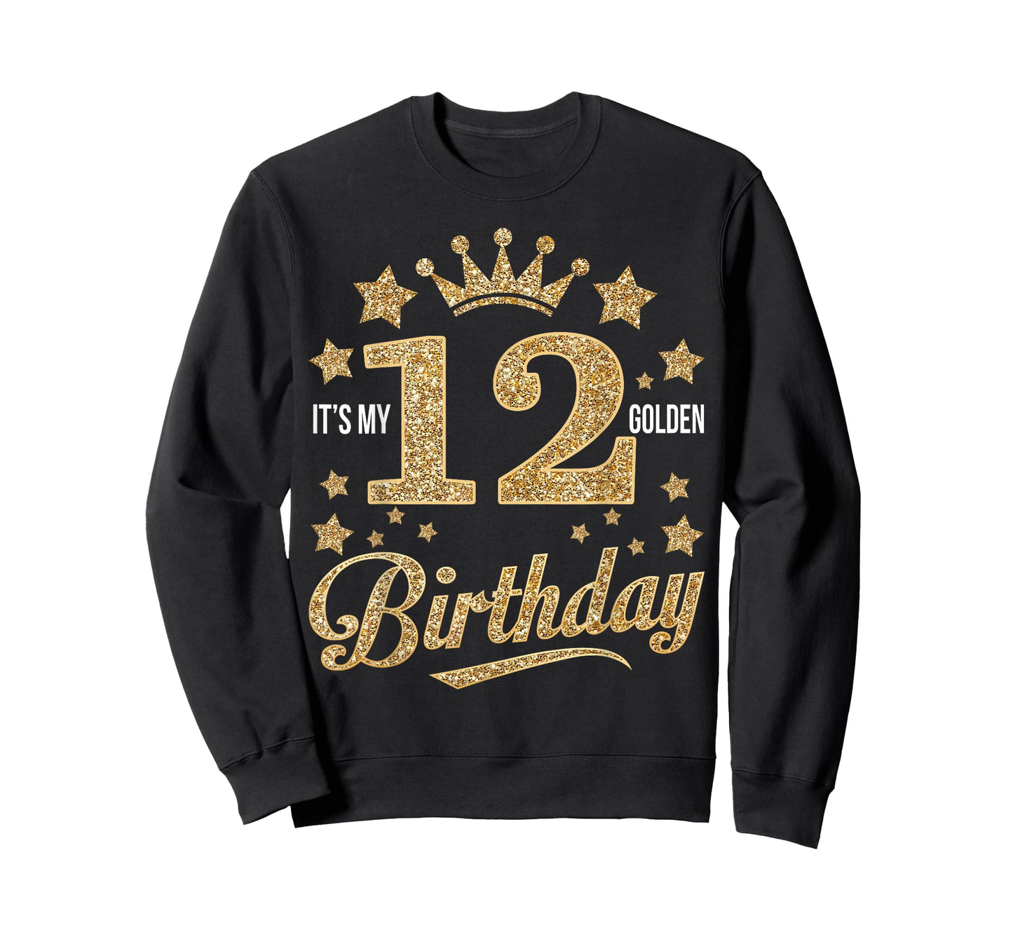 It's My 12th Golden Birthday 12 Year Old Bday Groovy T-Shirt