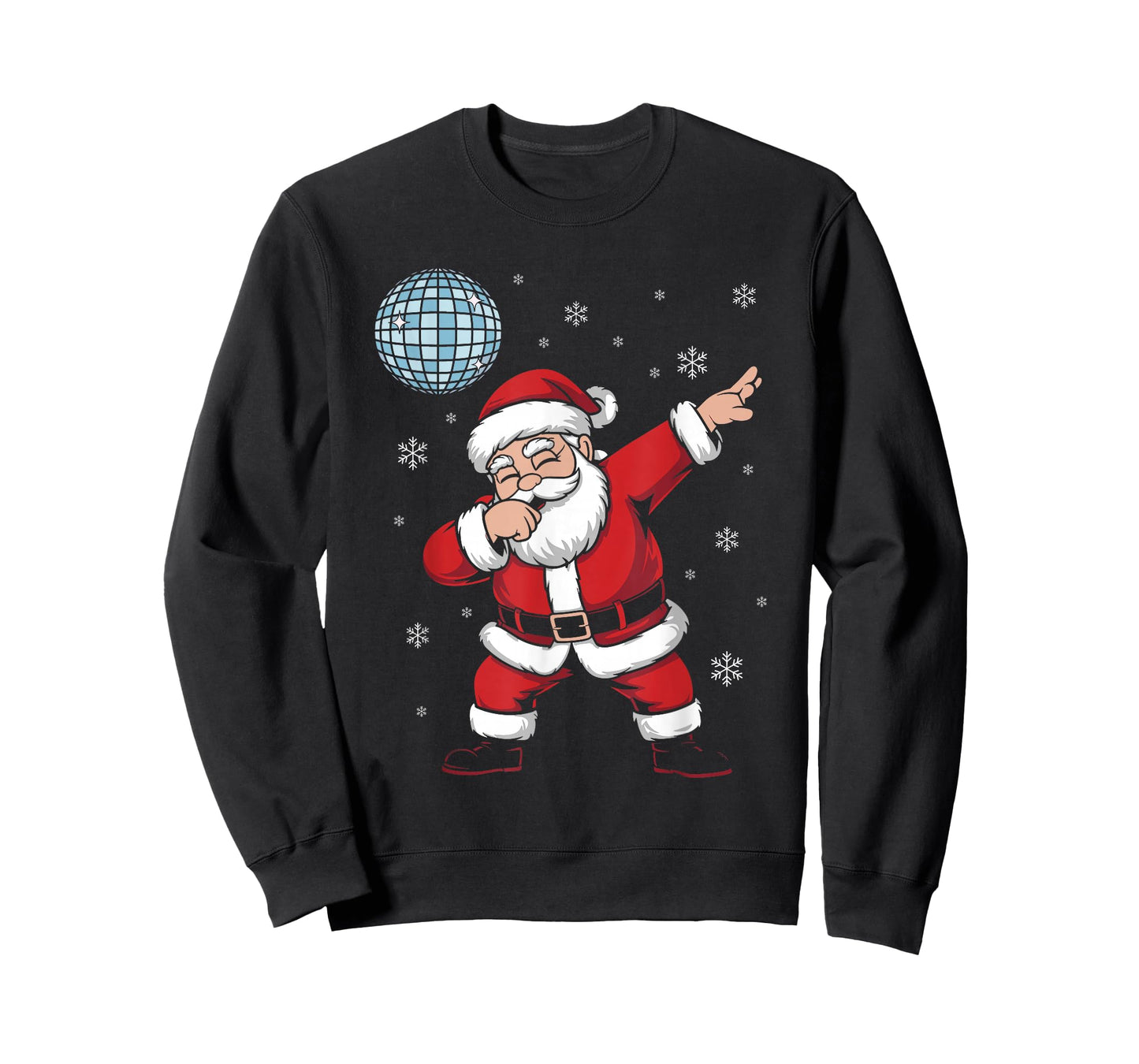 Christmas Disco Ball Dabbing Disco Santa T-Shirt