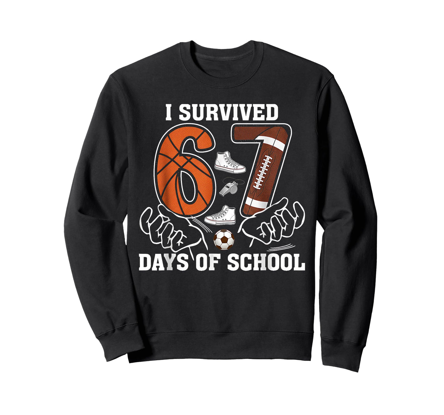 I Survived 67 Days of School Football Basketball Soccer T-Shirt