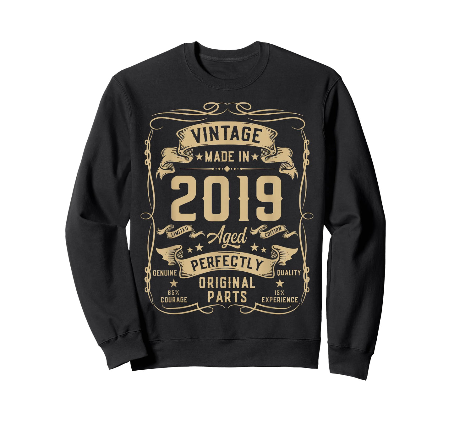 Vintage 2019 7yr 7th Birthday Gifts Boys Girls 7 Year Old T-Shirt