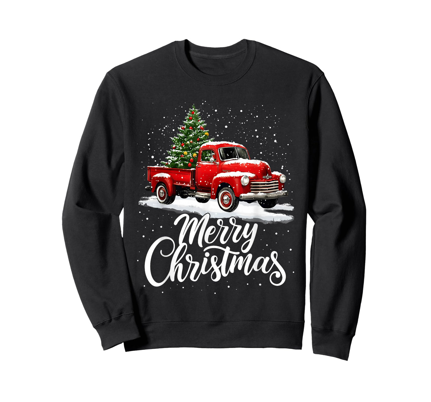 Merry Christmas Red Truck Family Matching Christmas Pajama T-Shirt