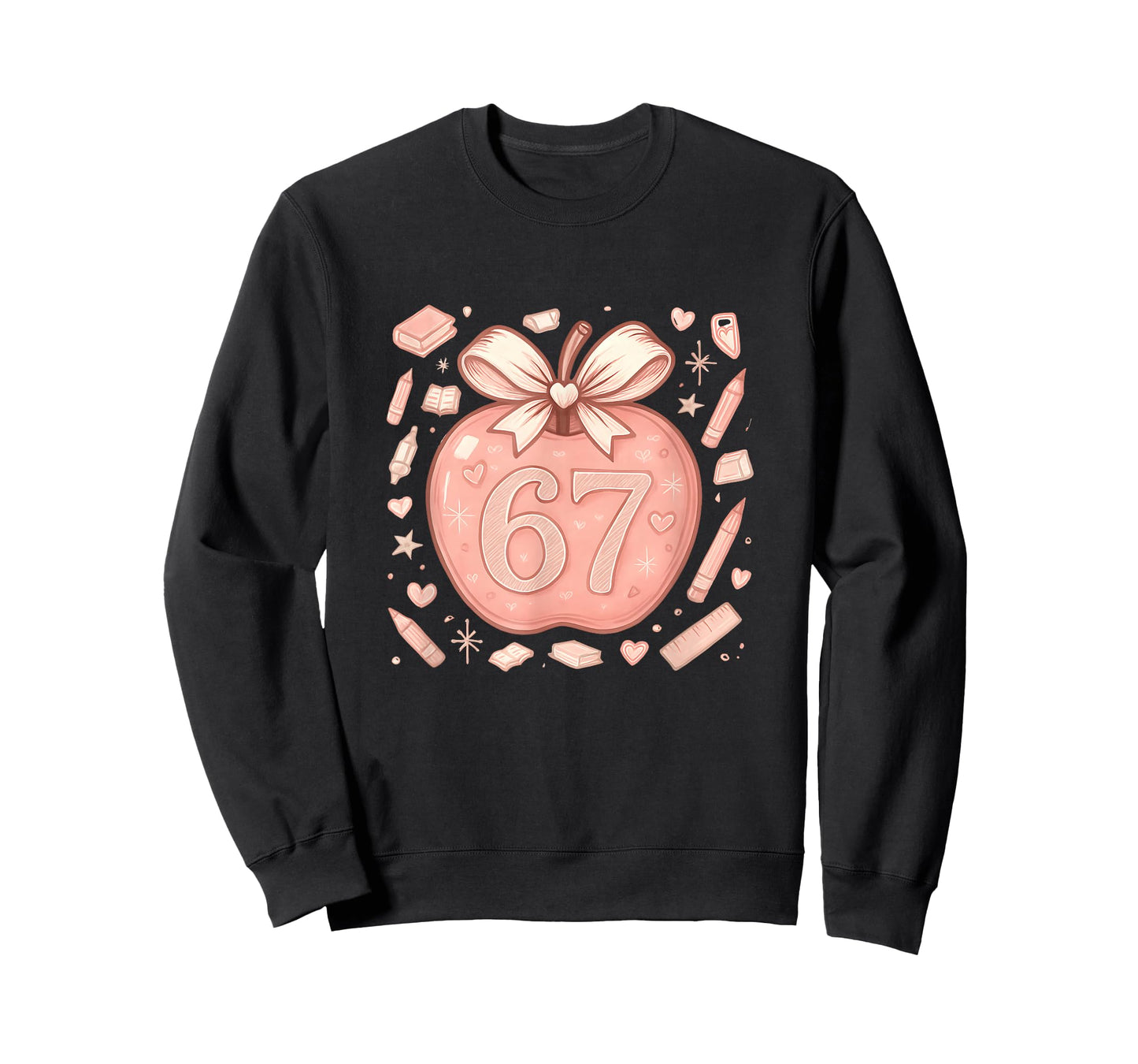 67 Meme Teacher Six Seven Teachers Coquette Soft-core Apple T-Shirt