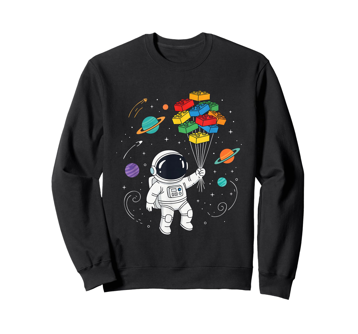 Astronaut Building Blocks - Brick Builder Block Building T-Shirt