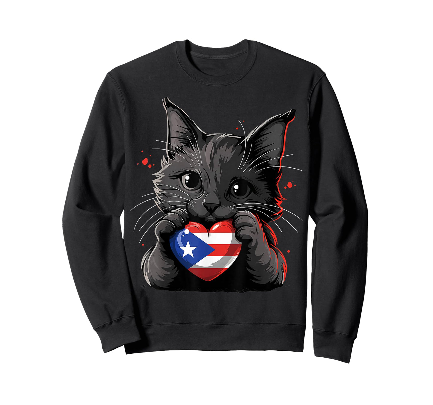 Puerto Rico Flag Cat Boricua Puerto Rican Flag T-Shirt