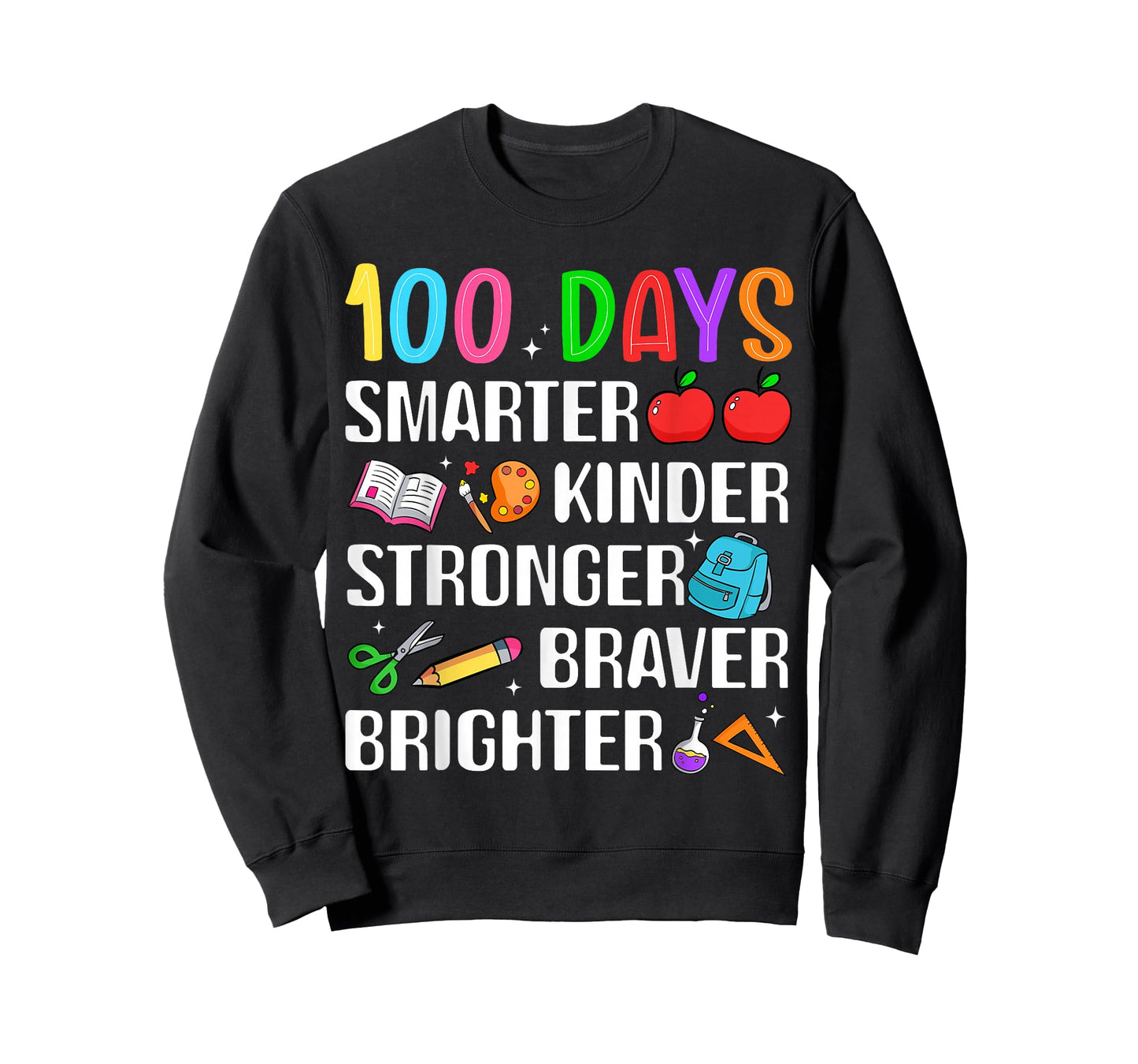Happy 100th Day of School 100 Days Smarter Kinder Boys Girls T-Shirt